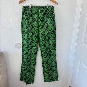 Simon Miller Natty Printed Straight-Leg Pants size 27